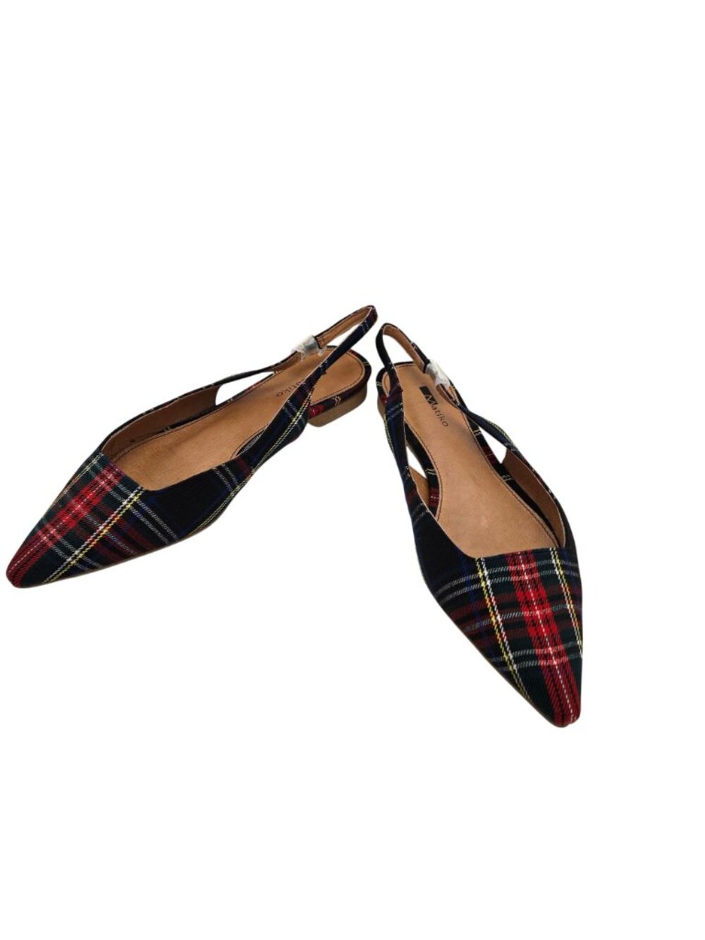 NWT/NIB Matiko Lori Pointy Toe Flats in Green Tartan Size 38/US 7.5 - Picture 8 of 8